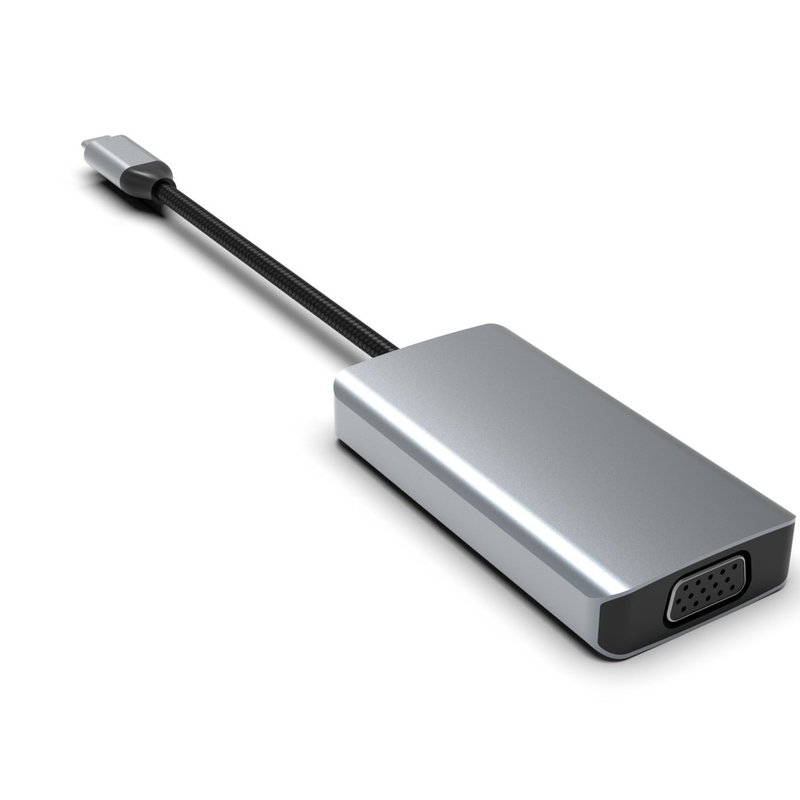 Mini 4 em 1 Adaptador USB C Tipo C Hub Com USB 3.0 HDMI VGA USB-C PD Carregamento
