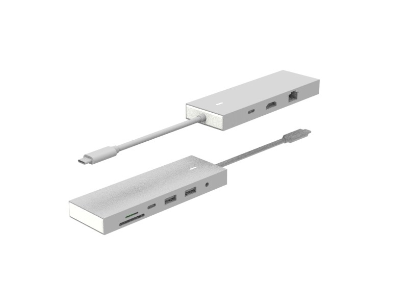 Tipo C para USB 3.0 Adaptador USB C Hub 9 em 1 Estação de acoplagem 4K HDMI PD Data 6 Portes Tipo C USB Hub