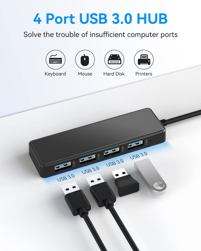 Hub USB 3.0 HDMI USB 3.0/2.0 Adaptador tipo C com velocidade de transferência de dados de 10 Gbps 1080P