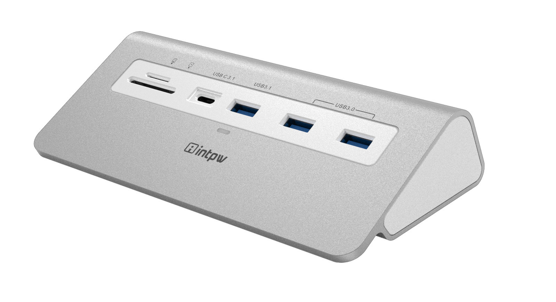 Adaptador multiporte USB C hub 9 em 1 com leitor de cartões USB-A e SD / TF