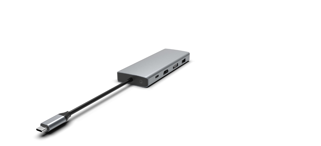 Estação de acoplagem do USB C Hub para laptops MacBook USB C para monitores HDMI duplos para Windows Adaptador do USB C Hub