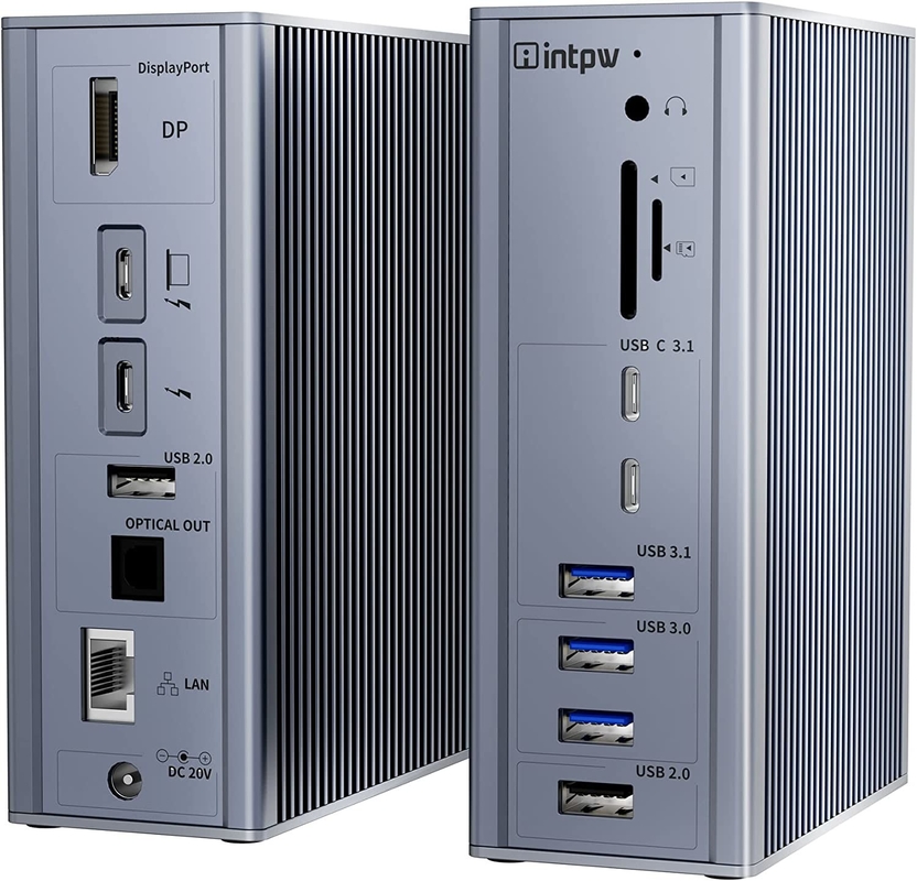 16 em 1 USB C Thunderbolt 3 Estação de acoplagem para Macbook PC Laptop