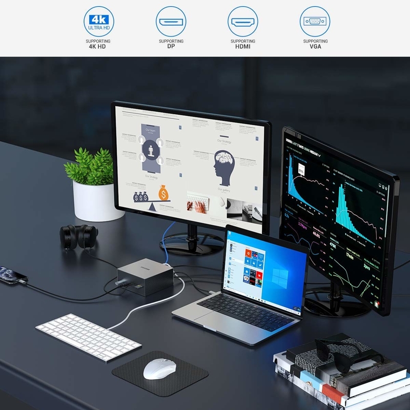 16 em 1 USB C Hub Tipo-C para PD HDMI USB3.0 USB2.0 USB-C SD TF RJ45 Estação de acoplagem