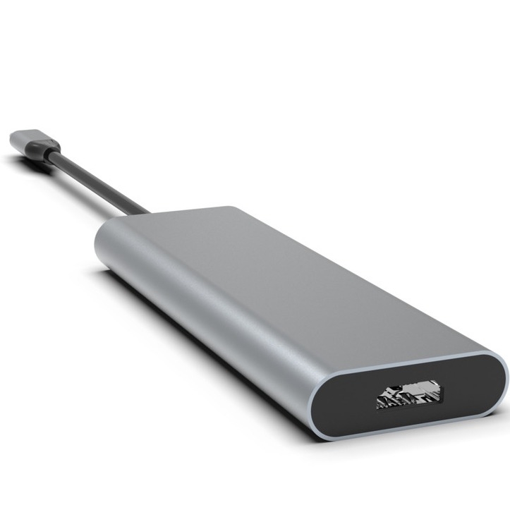 Adaptador USB-C Hub de alta velocidade com USB 3.0 HDMI PD Carregamento Logotipo personalizado Disponível para