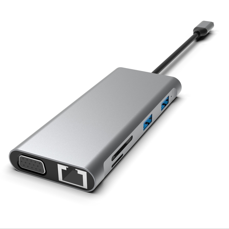 12 em 1 USB C Hub Triple Display Docking Station Dual HDMI VGA USB C& A Data Port Dock