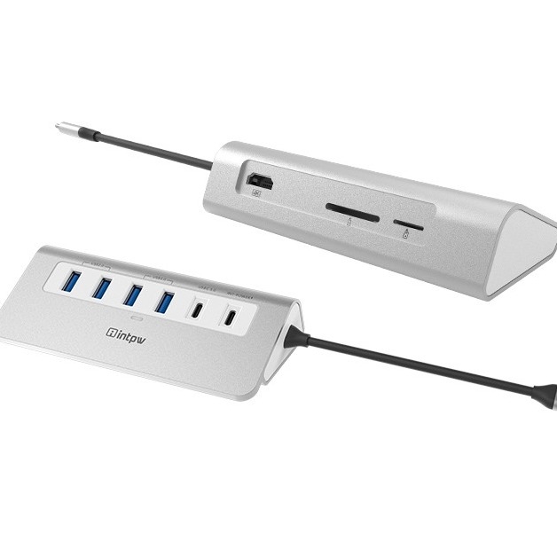 Estação de acoplagem USB C HUB 9 IN 1 com leitora de cartão USB 3.0 HDMI para computadores portáteis