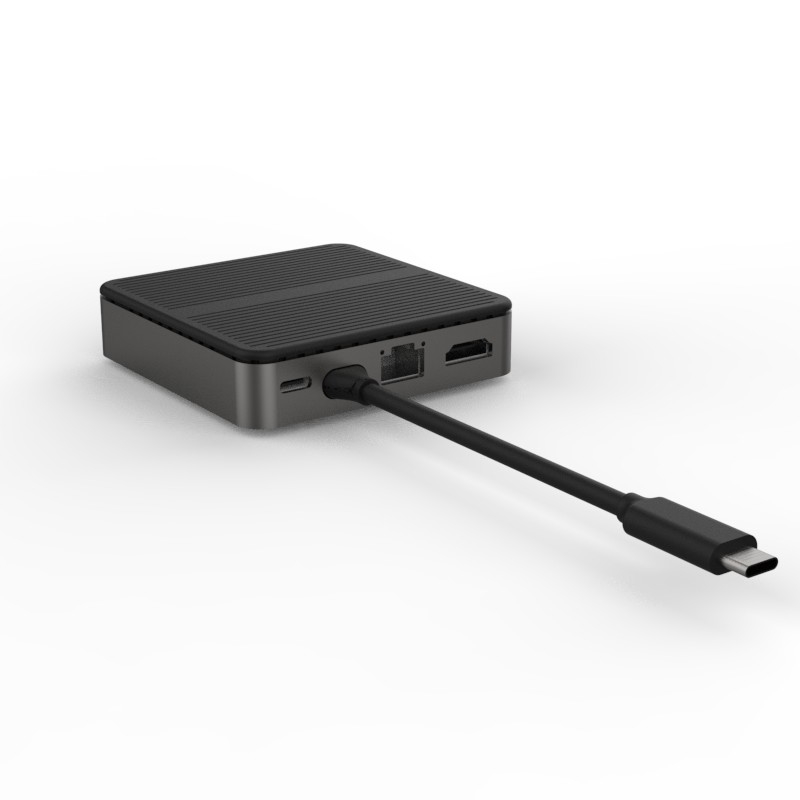 Tipo C Quadrado 9 em 1 USB C HUB HD 4K Tipo C Docks RJ45 PD 100W 3xUSB 3.0 Docking Sta