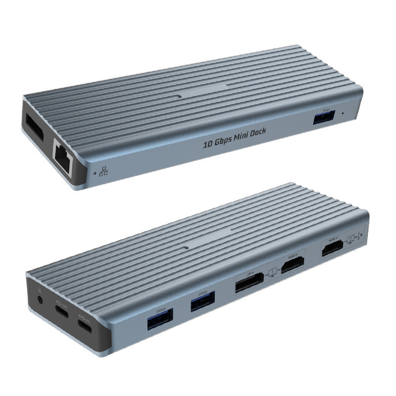 Estação de acoplagem USB-C multifunção 11-em-1 USB 3.0 Tipo C Leitor de áudio de jogos RJ45 HDMI