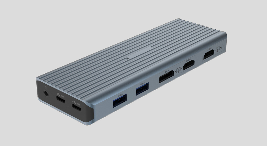 Estação de acoplagem USB-C multifunção 11-em-1 USB 3.0 Tipo C Leitor de áudio de jogos RJ45 HDMI