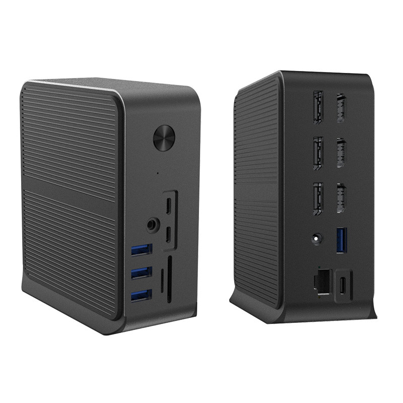 Estação de acoplamento USB C HUB 12 em 1 com várias portas USB C USB Tipo C 4K RJ45 VGA Adaptador de hubs USB