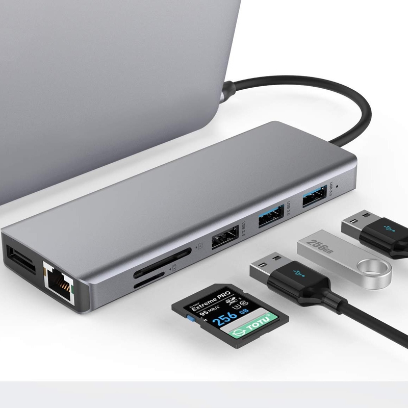 USB A Tipo C Hdmi Usb Hub com velocidade de transferência de 5Gbps e fonte de alimentação