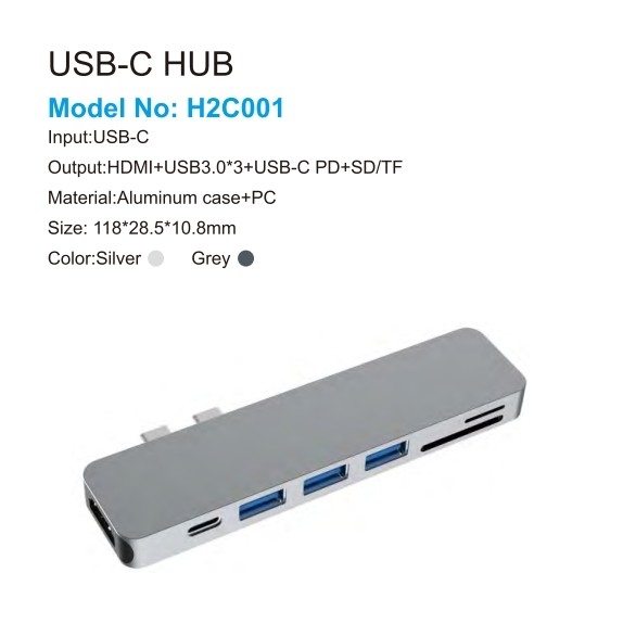 Adaptador LAN USB Tipo C Hub USB C de 6 em 2 com 3 portas USB 3.0 e interface LAN RJ45 Gigabit