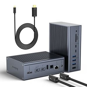 18 Portos Thunderbolt Docking Station 2 HDMI Dock Hub Para compatibilidade de exibição HDMI 8K/4K