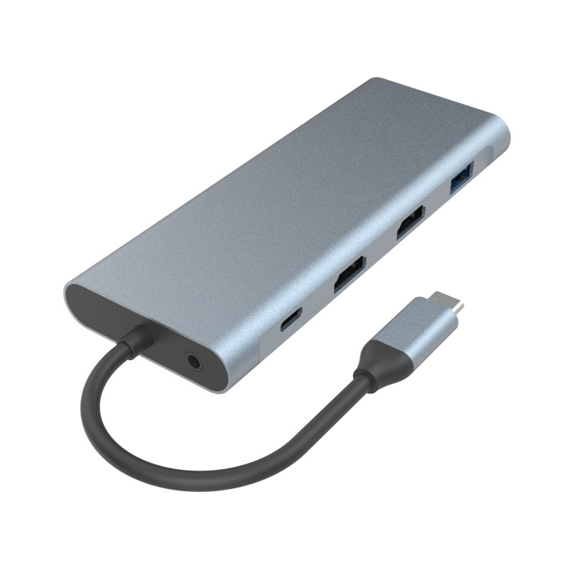 6 em 1 USB C Hub Tipo C Adaptador 4K HDMI 60hz Multiport Card Reader USB3.0 TF PD SD Reader