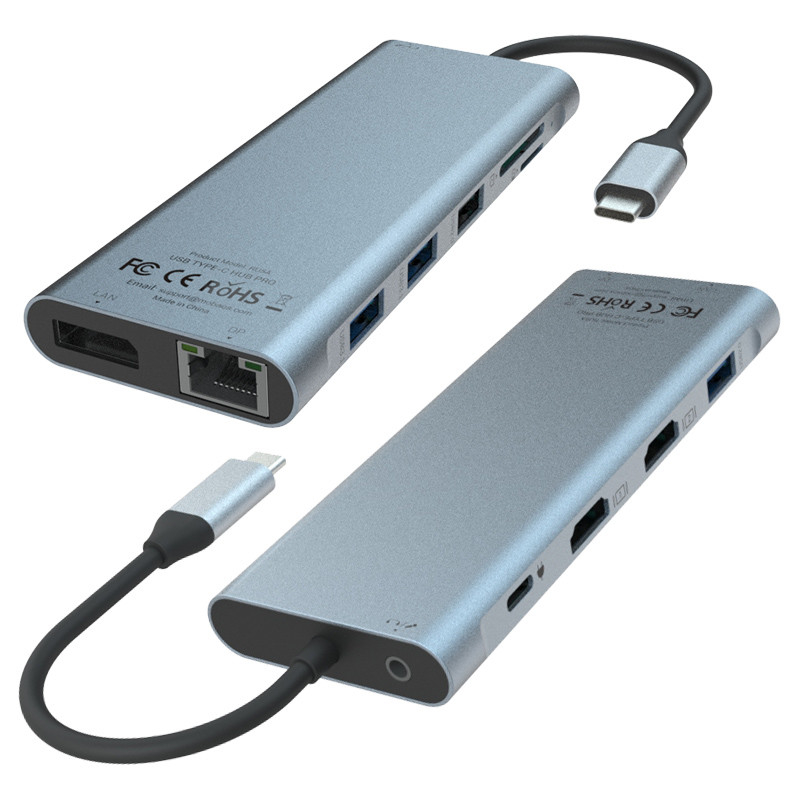 6 em 1 USB C Hub Tipo C Adaptador 4K HDMI 60hz Multiport Card Reader USB3.0 TF PD SD Reader