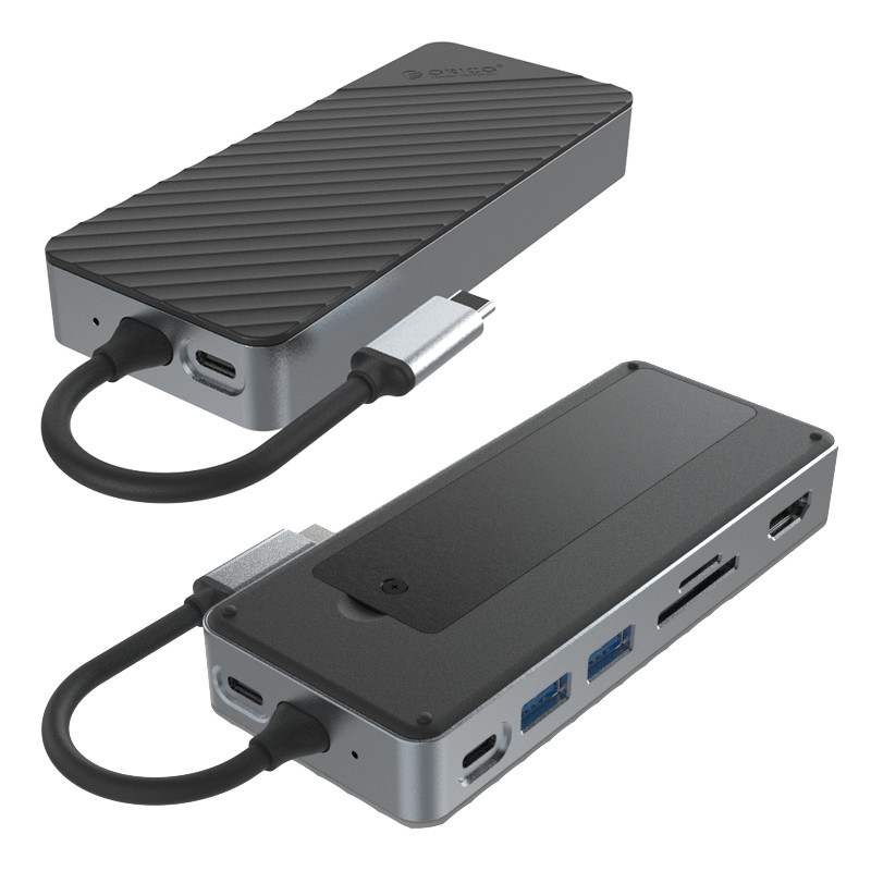 Displaylink Thunderbolt Dock Estação de acoplagem USB C com caixa magnética Taxa de transmissão de 10 Gbps para SSDs NVMe