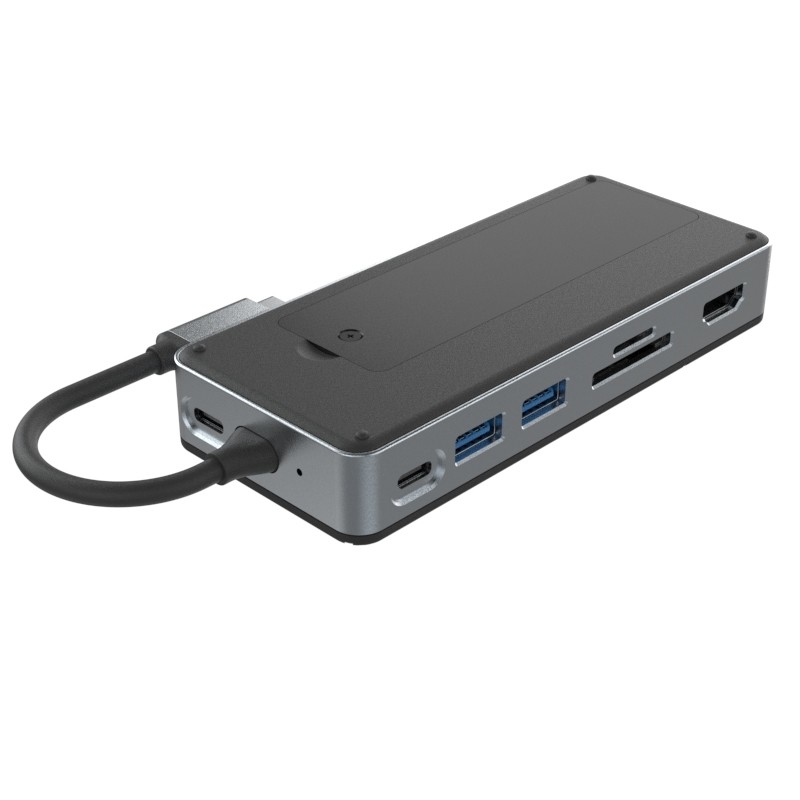 10Gbps USB C Hub Com M.2 SSD 10-In-1 USB-C Docking Station Para Macbook Laptop