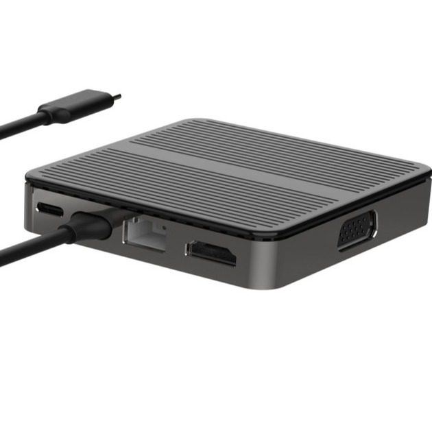 Quadrado Preto Adaptador USB C para USB Mac 6 em 1 Adaptador USB C para USB A Hub Adaptador OTG