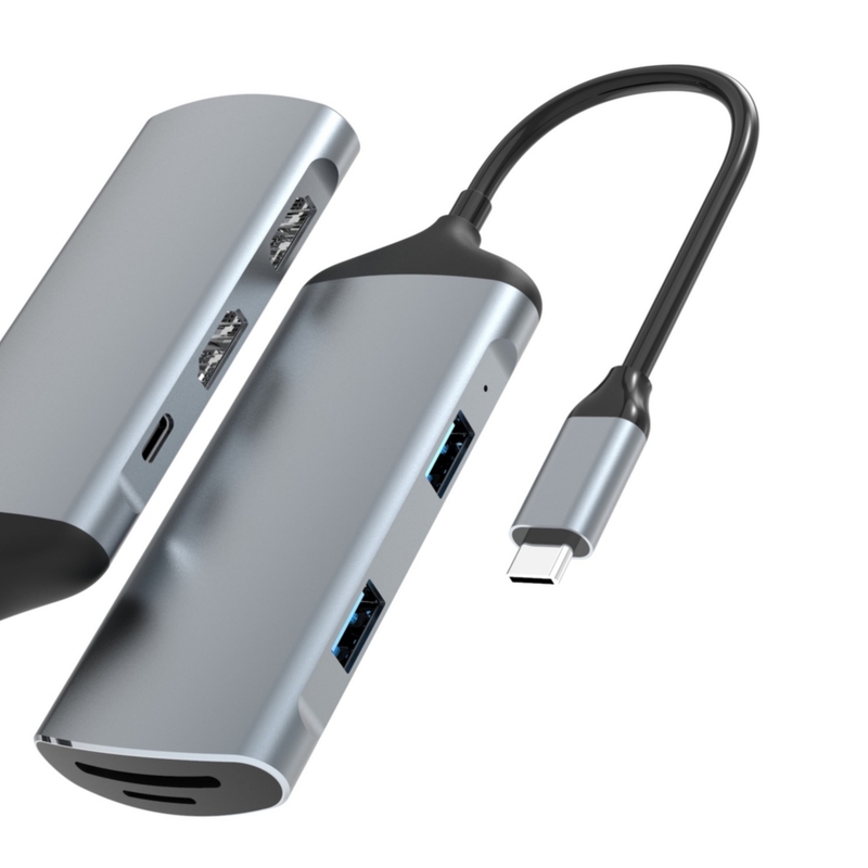Adaptador USB C Cartão SD Cartão TF Slots USB 3.0/2.0 Tipo C Adaptador para Transferência de Dados