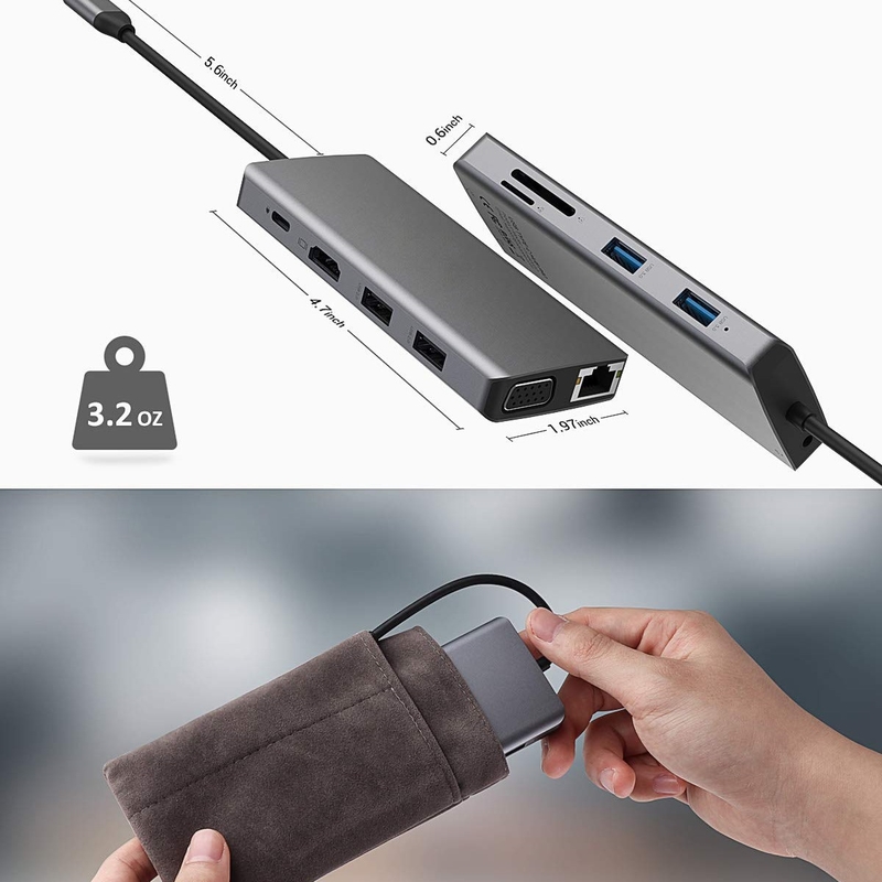 Adaptador USB C Cartão SD Cartão TF Slots USB 3.0/2.0 Tipo C Adaptador para Transferência de Dados