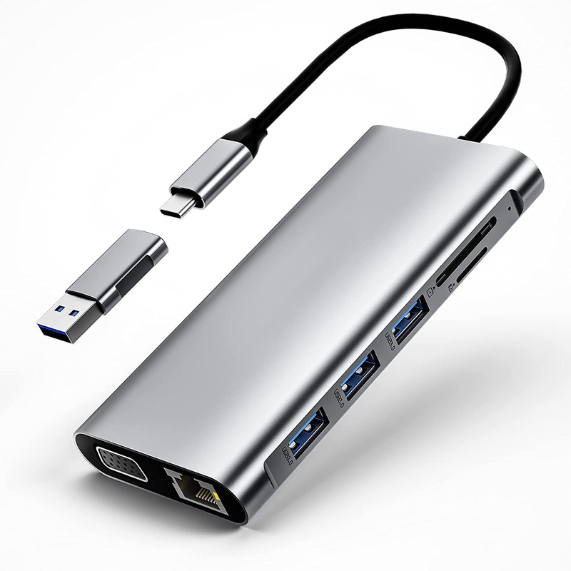 USB 3.0 Hub Extensão Tipo A macho para fêmea cabo de dados com USB C Hub Power Extra Long