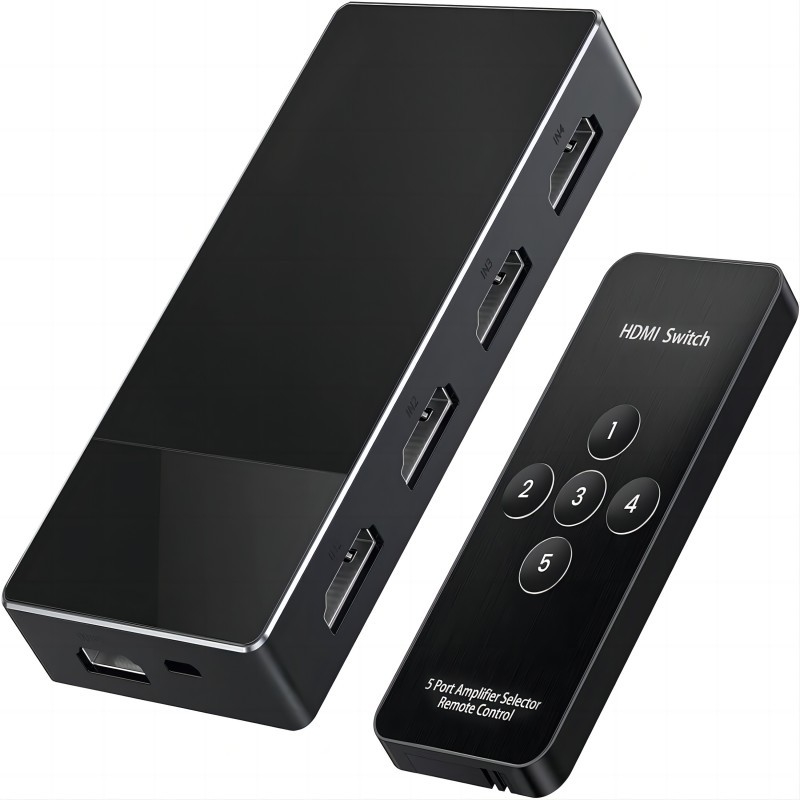 3 em 1 Out HDMI Switch Alumínio HDMI Splitter Com Remote HDMI Switcher Suporta 4K 3D HD Monitor