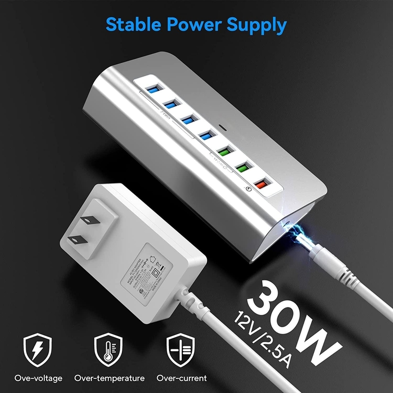 Adaptador USB C 3.2 Hub Gen 2 Adaptador USB C para USB Multiport 30W Potência Para Laptop