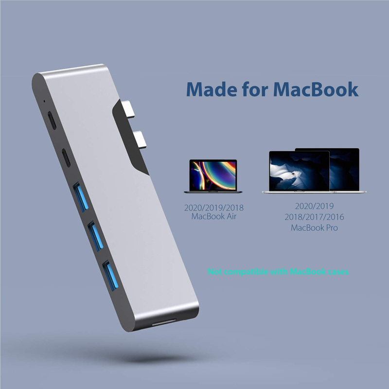 8 em 1 Dock Station Dual Usb C Adaptador de Energia Hub Card Reader Pro Pad Converter USB Hub For Mac