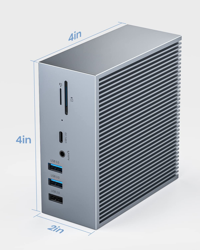 16 em 2 USB C Dual Monitor Thunderbolt 3 Dock HDMI para laptop Hub Adaptador USB