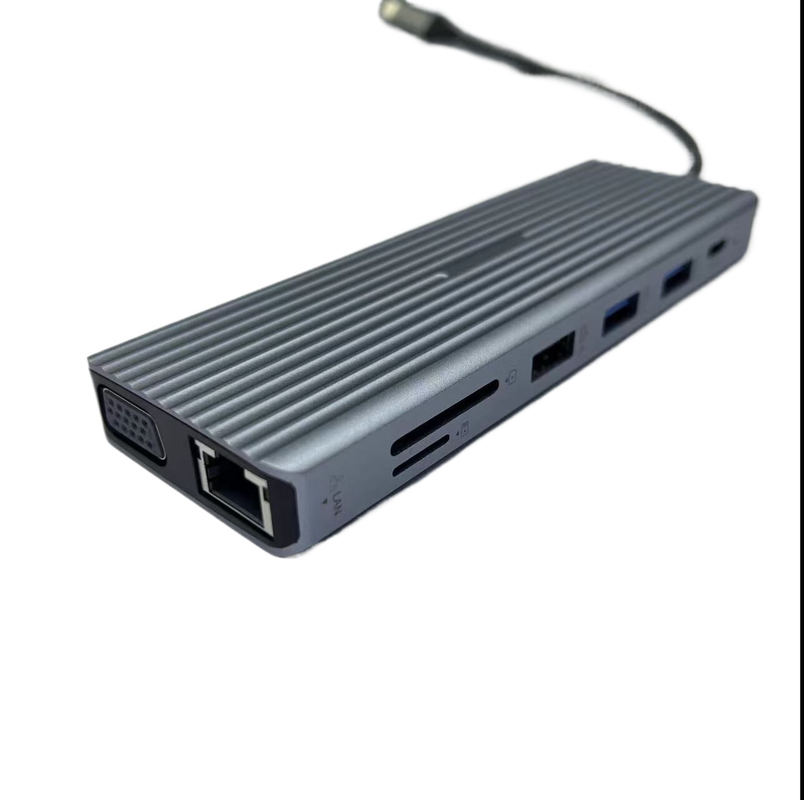 13 em 1 USB C Hub Docking Station Dual Display Triple Display com áudio