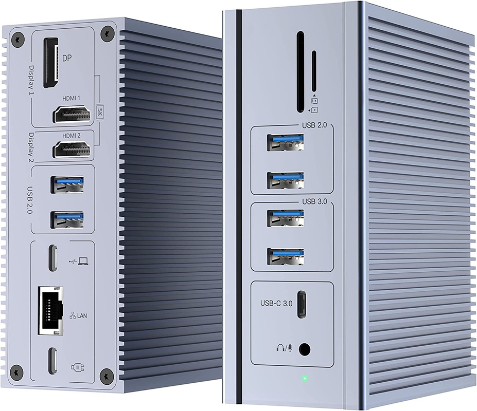 16 em 1 Thunderbolt 4 Docking Station Dual Monitor 4K 60HZ MacBook Windows USB HUB