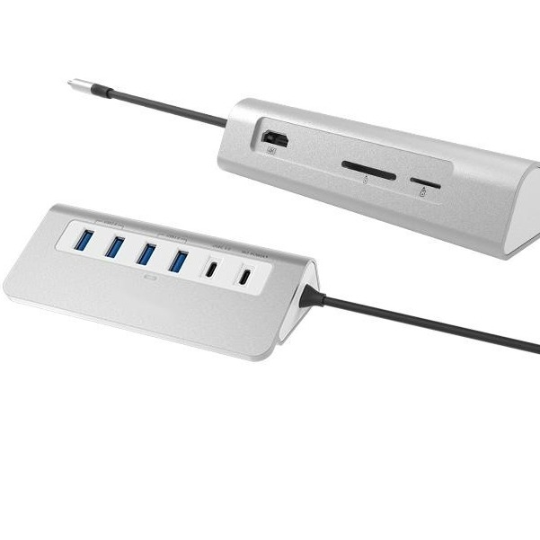 10 em 1 USB C Hub HDMI USB 3.0 SD / TF Card Reader para laptop MacBook e computador desktop
