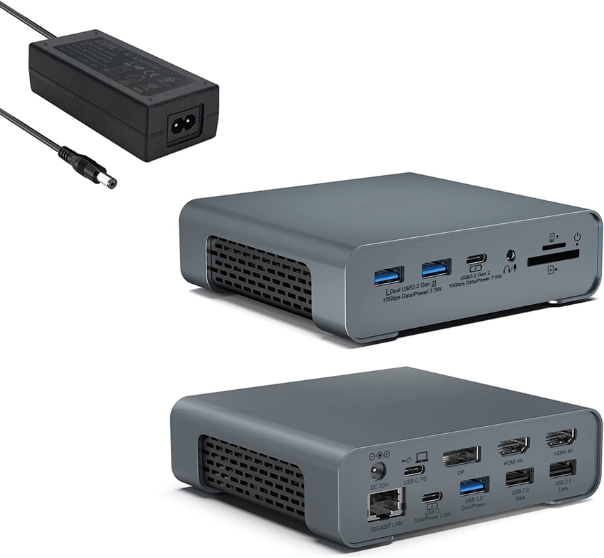 Adaptador do Hub USB do Docking USB Type-C 4K 60hz Monitor HDMI Ethernet RJ45 Estação de Docking
