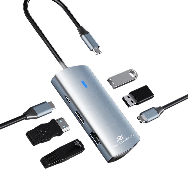 Experimente conectividade sem problemas com o nosso USB C Hub e compatibilidade USB Tipo-C
