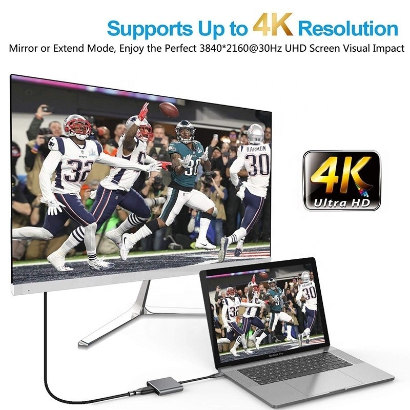 3-em-1 USB C Tipo C Multifunção Hub para USB-C PD HDMI USB 3.0 Adaptador Converter Cable