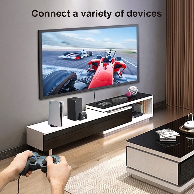 8K HDMI Switch 3 In 1 Out Suporte 3 HDMI Input 8K 60Hz 4K 120Hz Tecnologia avançada