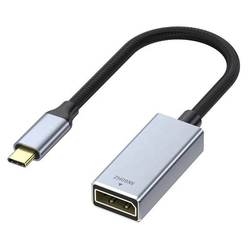 PVC Jacket Homem-Femininho USB Tipo C para Displayport Adaptador de Display Cable para 8K 60Hz Video Audio