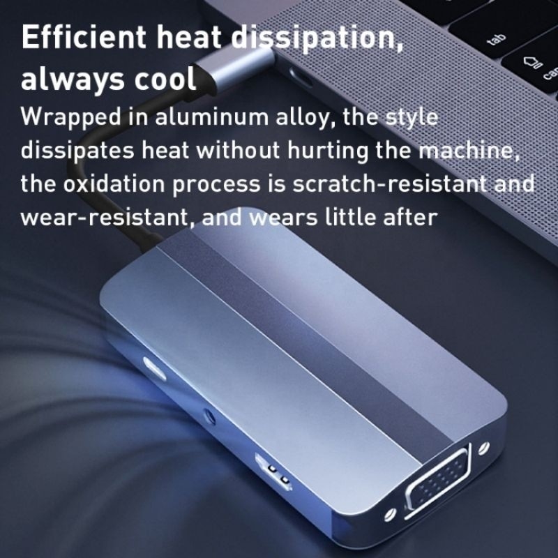 11 em 1 USB-C Hub Tipo-C para HDMI USB3.0 USB2.0 SD TF Adaptador Hub com Card Reader