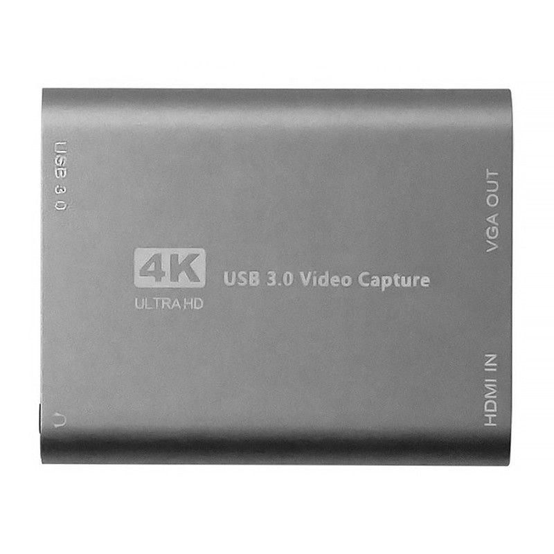 USB 3.0 HDMI Captura de vídeo DVR Cartão de caixa com microfone VGA Loop Out para computador câmera Xbox