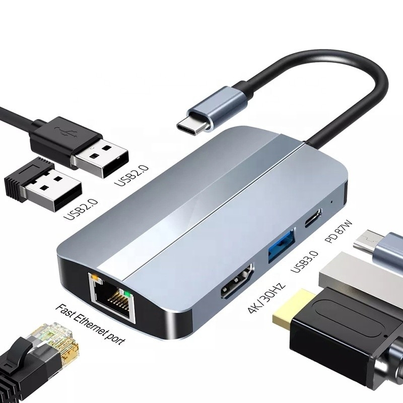 Adaptador USB C de 12 em 1 OEM Multiport Hub com 4K HDMI USB 3.0 RJ45 Lan Ethernet
