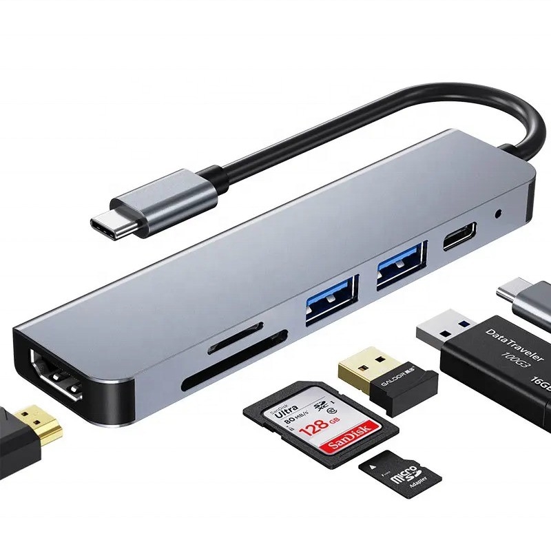 USB 3.1 Docking Station Hub com 4K HDMI USB3.0 TF SD Card Reader e 87W PD Charging