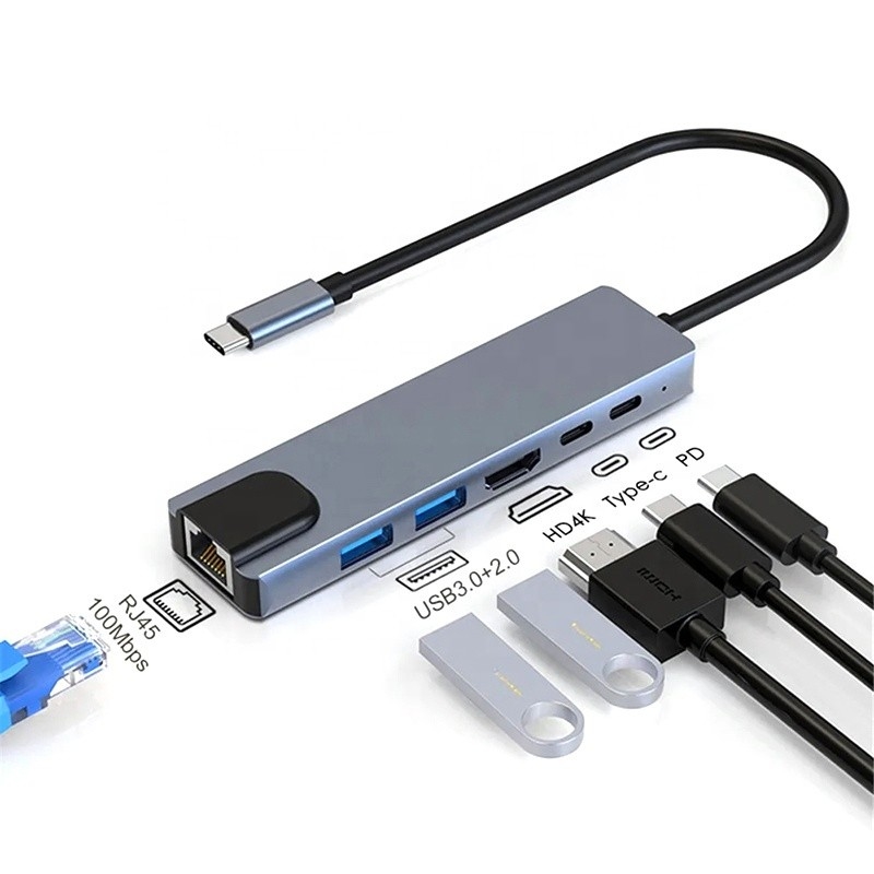 Carregamento rápido 16 em 1 Adaptador USB C para Telefone Móvel Laptop Notebook 4K HDMI RJ45 PD