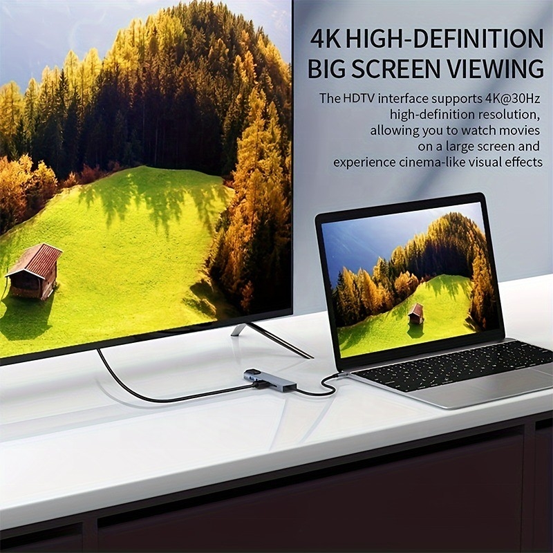 Carregamento rápido 16 em 1 Adaptador USB C para Telefone Móvel Laptop Notebook 4K HDMI RJ45 PD