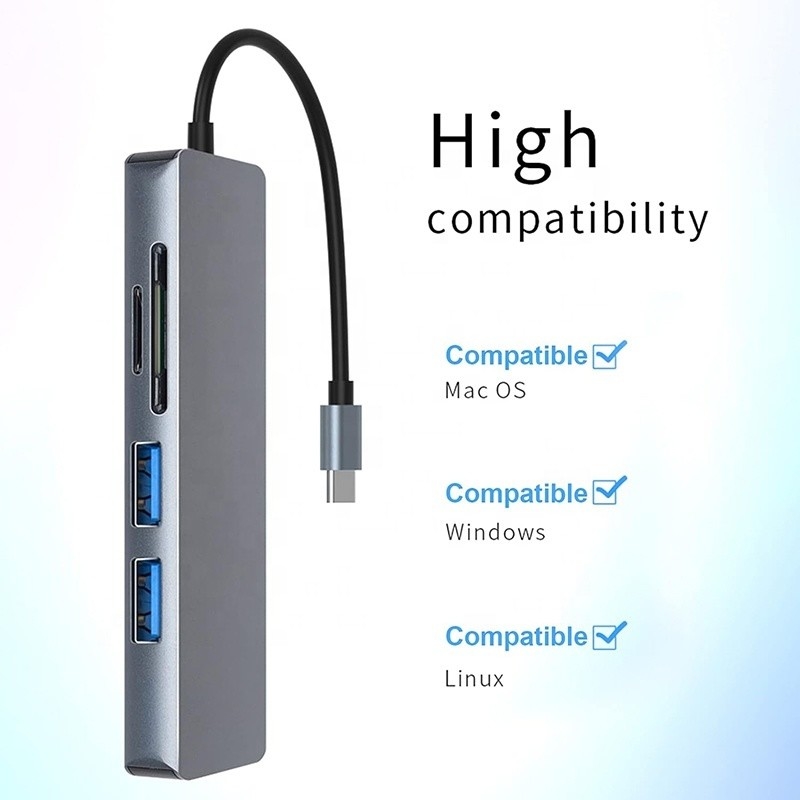 11 em 1 USB-C Hub Tipo-C para HDMI USB3.0 USB2.0 SD TF Adaptador Hub com Card Reader