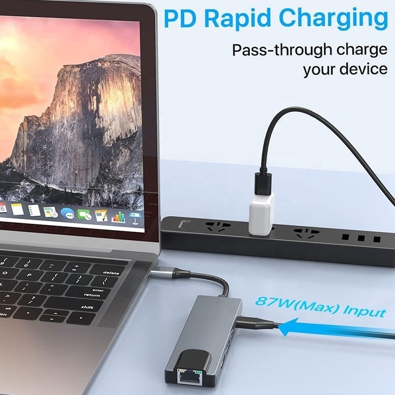 Adaptador USB C 13 em 1 4K HDMI Hub Tipo C para HDMI 4K USB 3.0 2.0 PD Conversor de Carregamento
