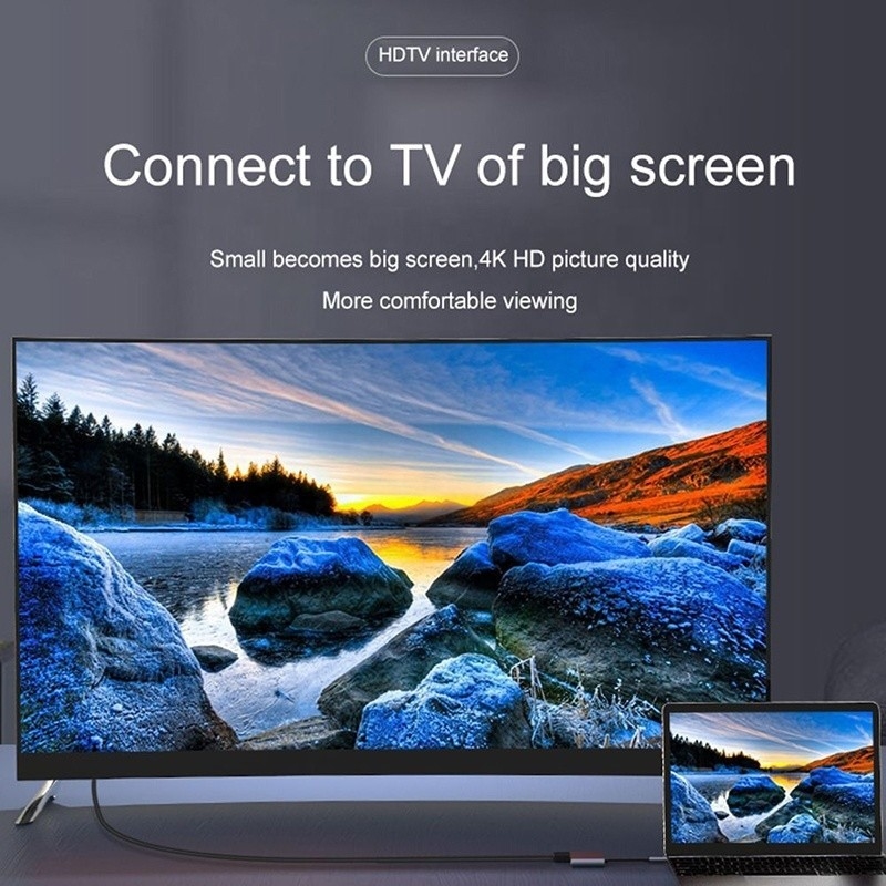 Adaptador USB C em duplo 4K HDMI MST para transferência de dados de carregamento e saída de vídeo