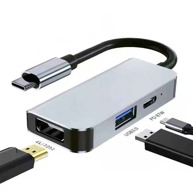 Estação de acoplamento do adaptador do hub USB 3.1 / USB Tipo-C com 4K HDMI USB 3.0 USB Tipo C PD