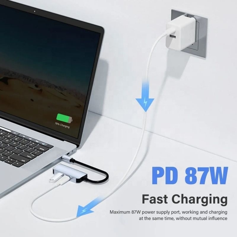 Estação de acoplamento do adaptador do hub USB 3.1 / USB Tipo-C com 4K HDMI USB 3.0 USB Tipo C PD