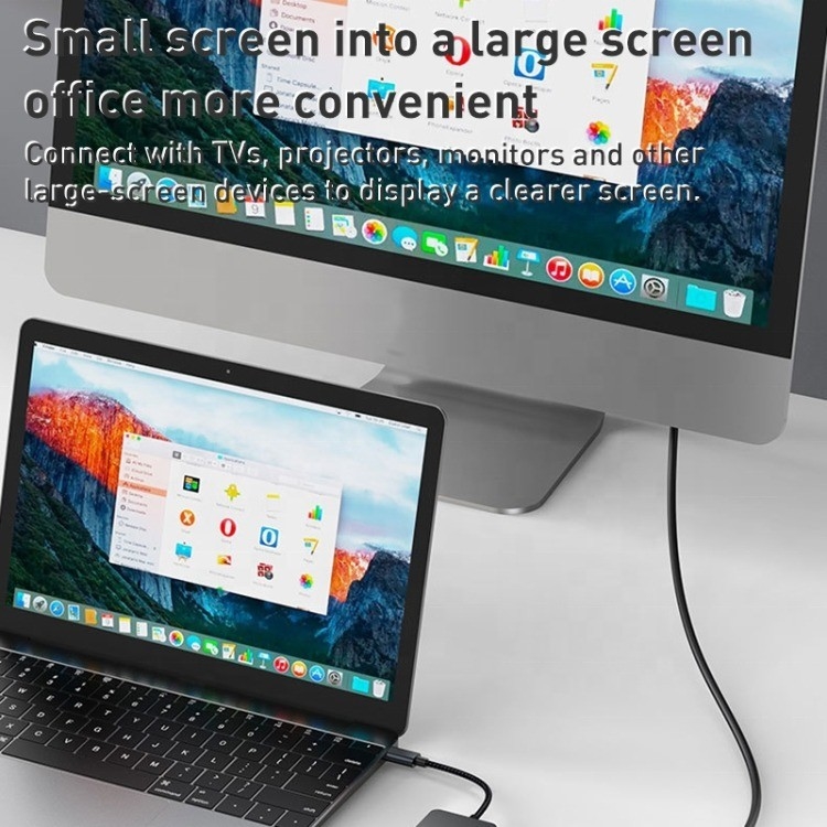 Adaptador multiporte 8-em-1 USB-C Hub com HDMI 3 USB3.0 RJ45 e PD Output 5-8 portas