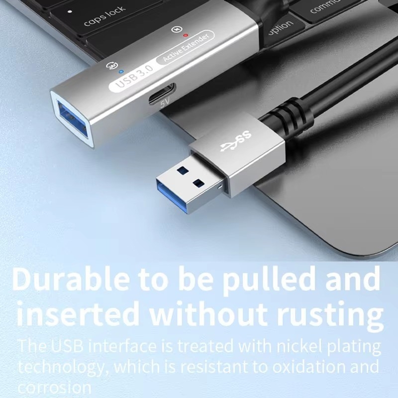 USB 3.0 Hub Extensão Tipo A macho para fêmea cabo de dados com USB C Hub Power Extra Long